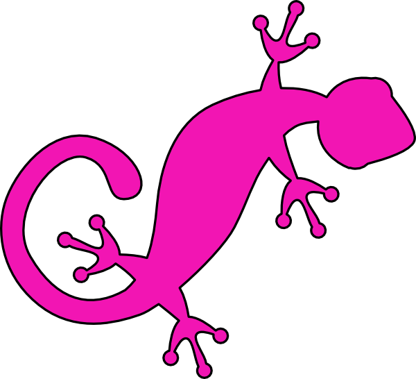 Gecko Sil Pink clip art - vector clip art online, royalty free