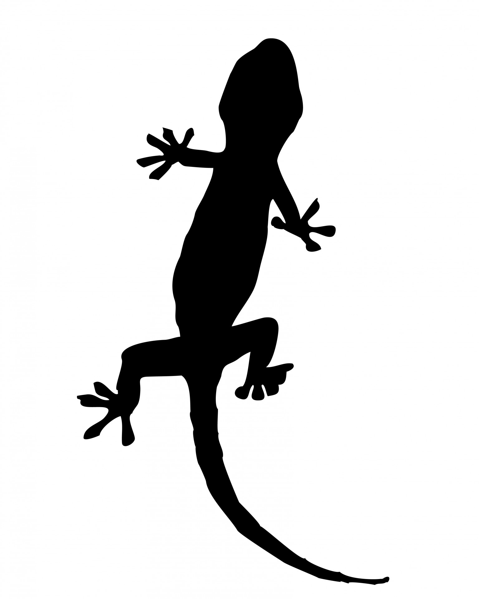 Gecko Silhouette Clipart - Gecko Clipart