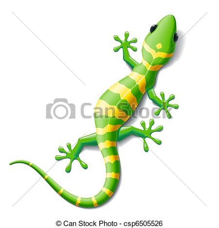 Gecko - Vector illustration of a gecko. Image does not... Gecko Clip Art ...