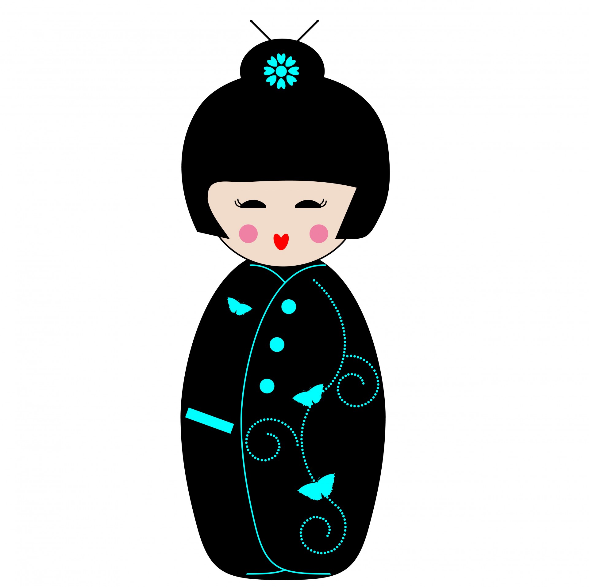 Vektör Japon geisha kız