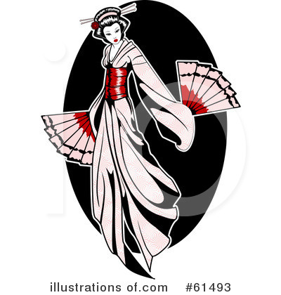 Royalty-Free (RF) Geisha Clipart Illustration #61493 by r formidable