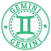 gemini zodiac sign black whit