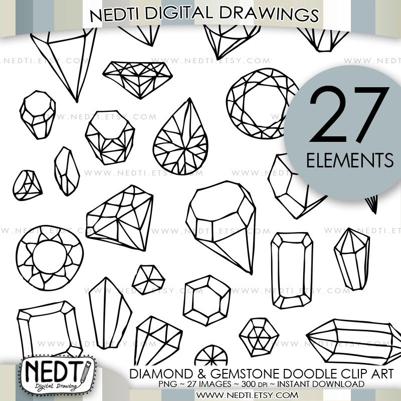 Set of colored gems vector ar