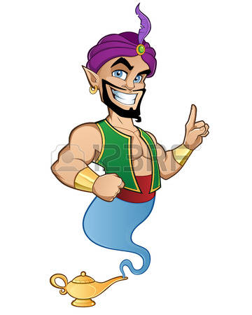 genie: Illustration of a friendly genie Illustration