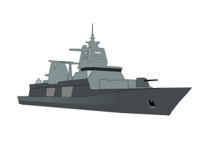 German Bundeswehr Frigate - Navy Clip Art