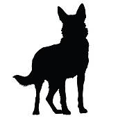 ... german shepherd silhouette ...