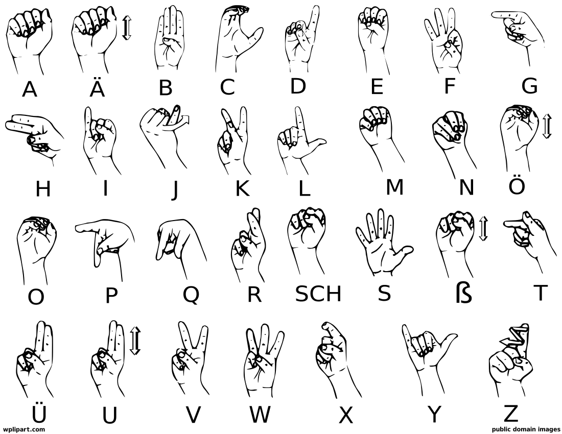 ... Sign Language Clipart - c