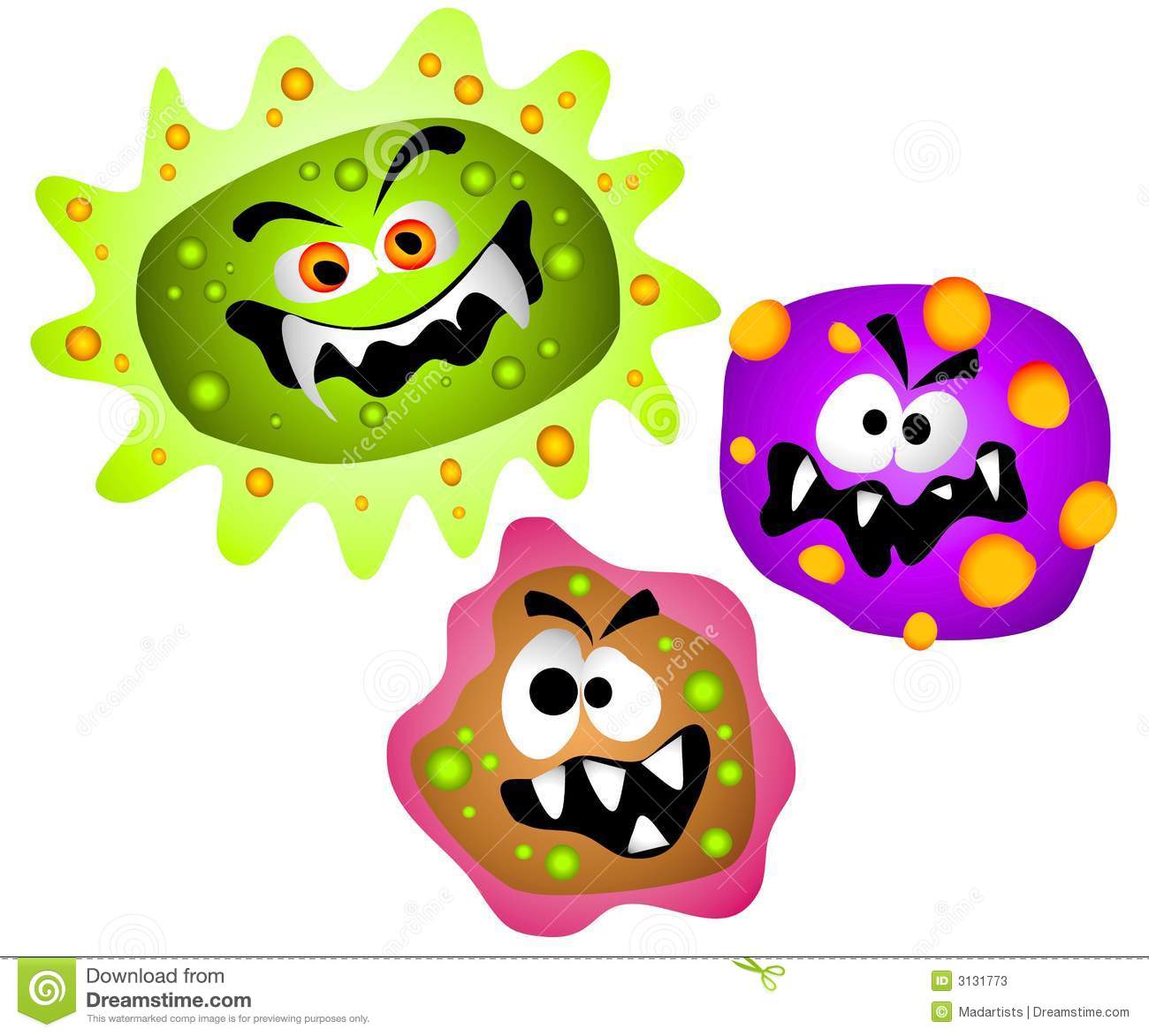 Germs Viruses Bacteria Clipart Stock Photos Image 3131773
