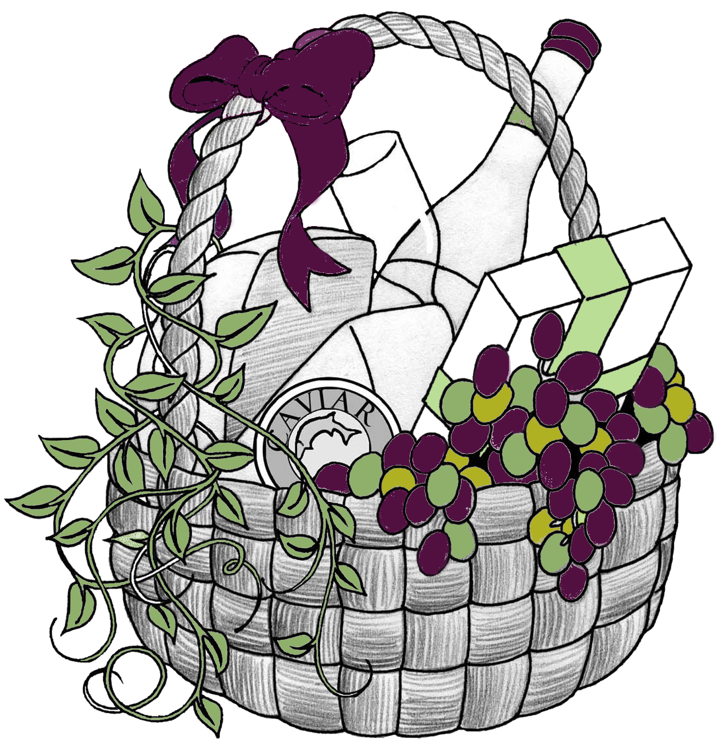 Gift Basket Clip Art #11047