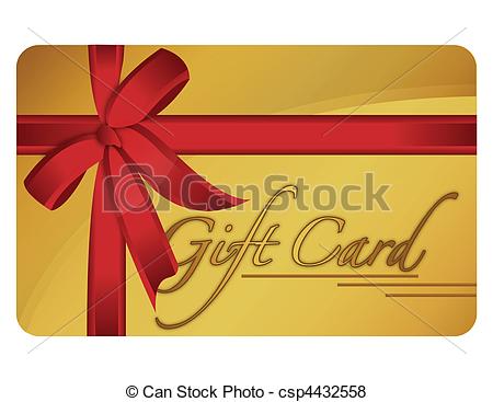 Gift Card - Gold generic gift - Gift Card Clip Art
