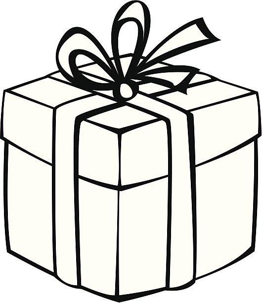 Gift Box Clipart Black And Wh - Gift Clipart