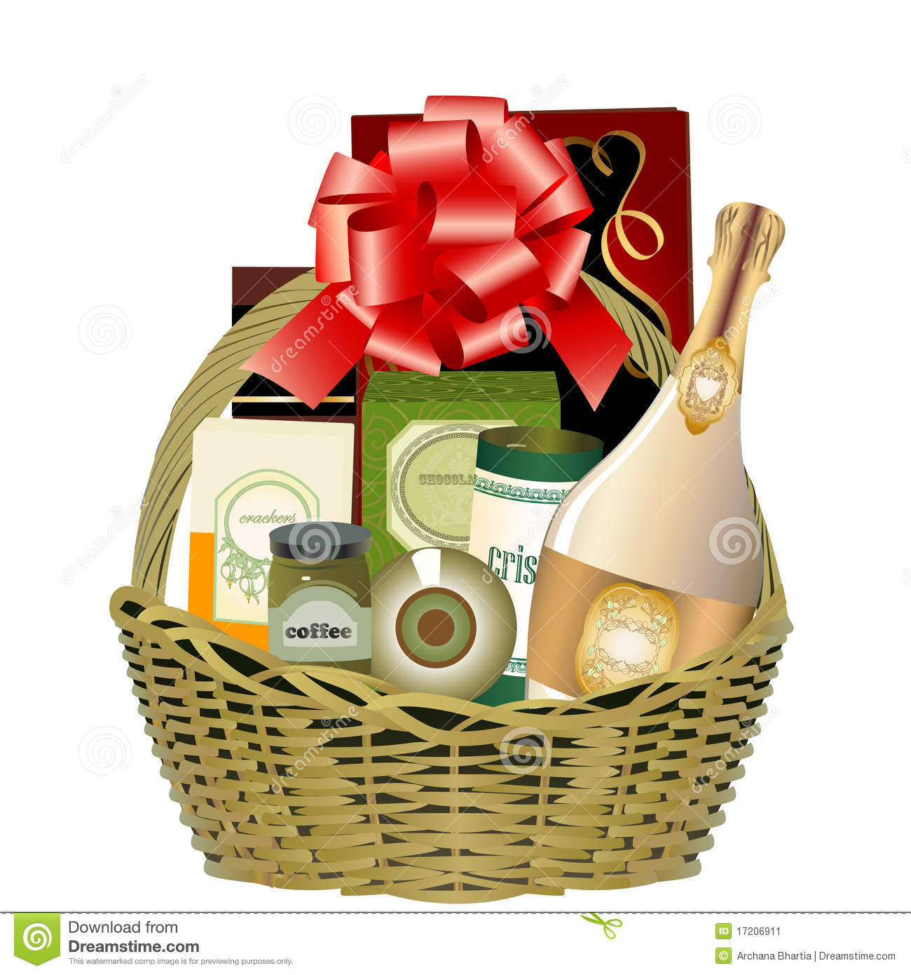Gift Hamper Stock Image Image - Gift Basket Clip Art