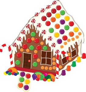 Gingerbread House and Man . C - Gingerbread House Clip Art