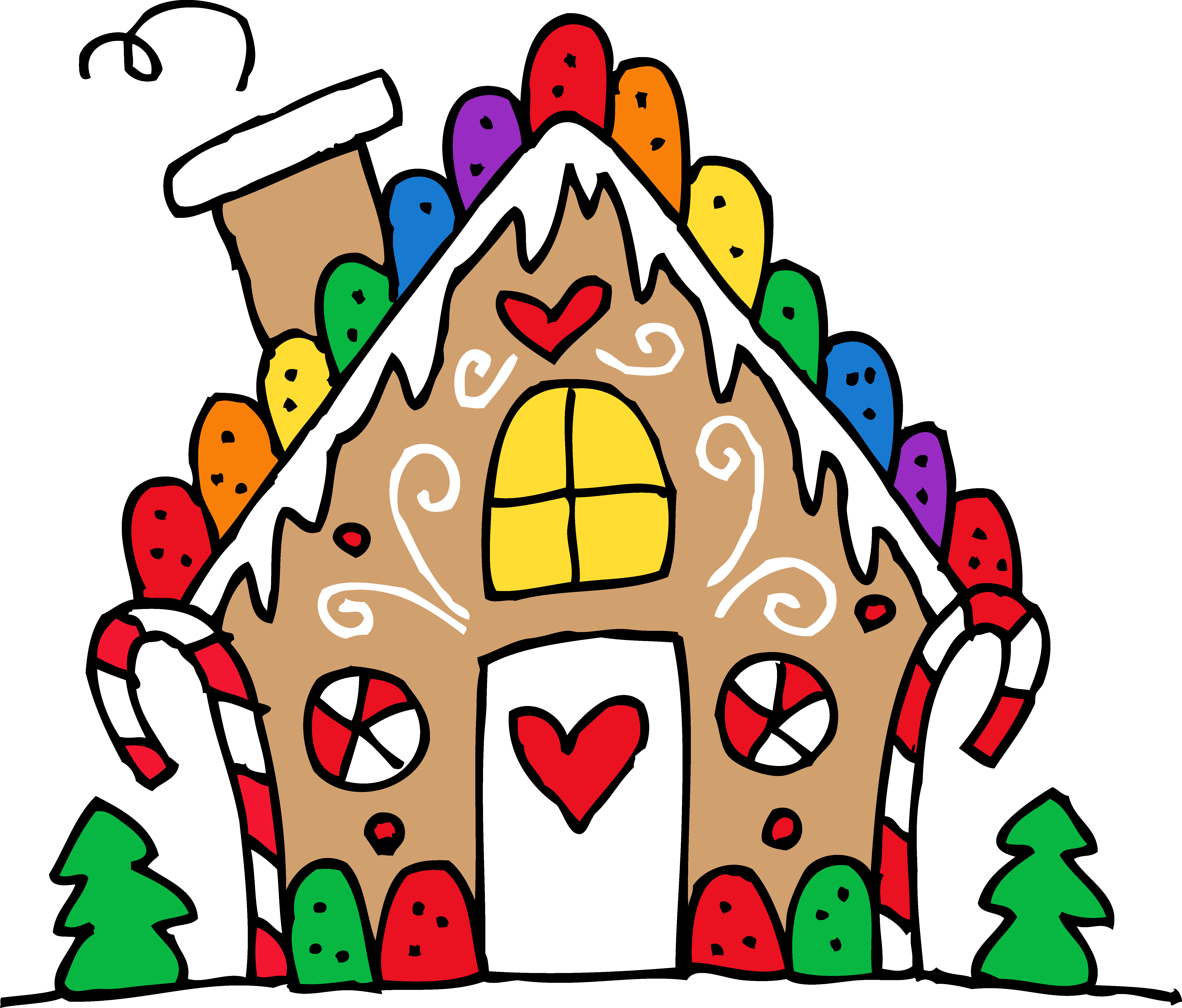 Gingerbread House Clip Art .. - Gingerbread House Clipart