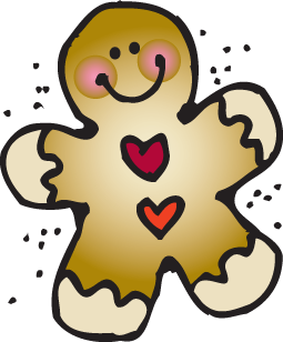 Gingerbread man clipart free 
