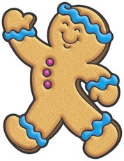 Gingerbread Man 3 Clipart Fre