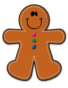 Gingerbread Man Clip-art Set.
