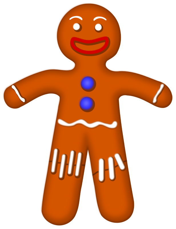 Gingerbread man clipart free 