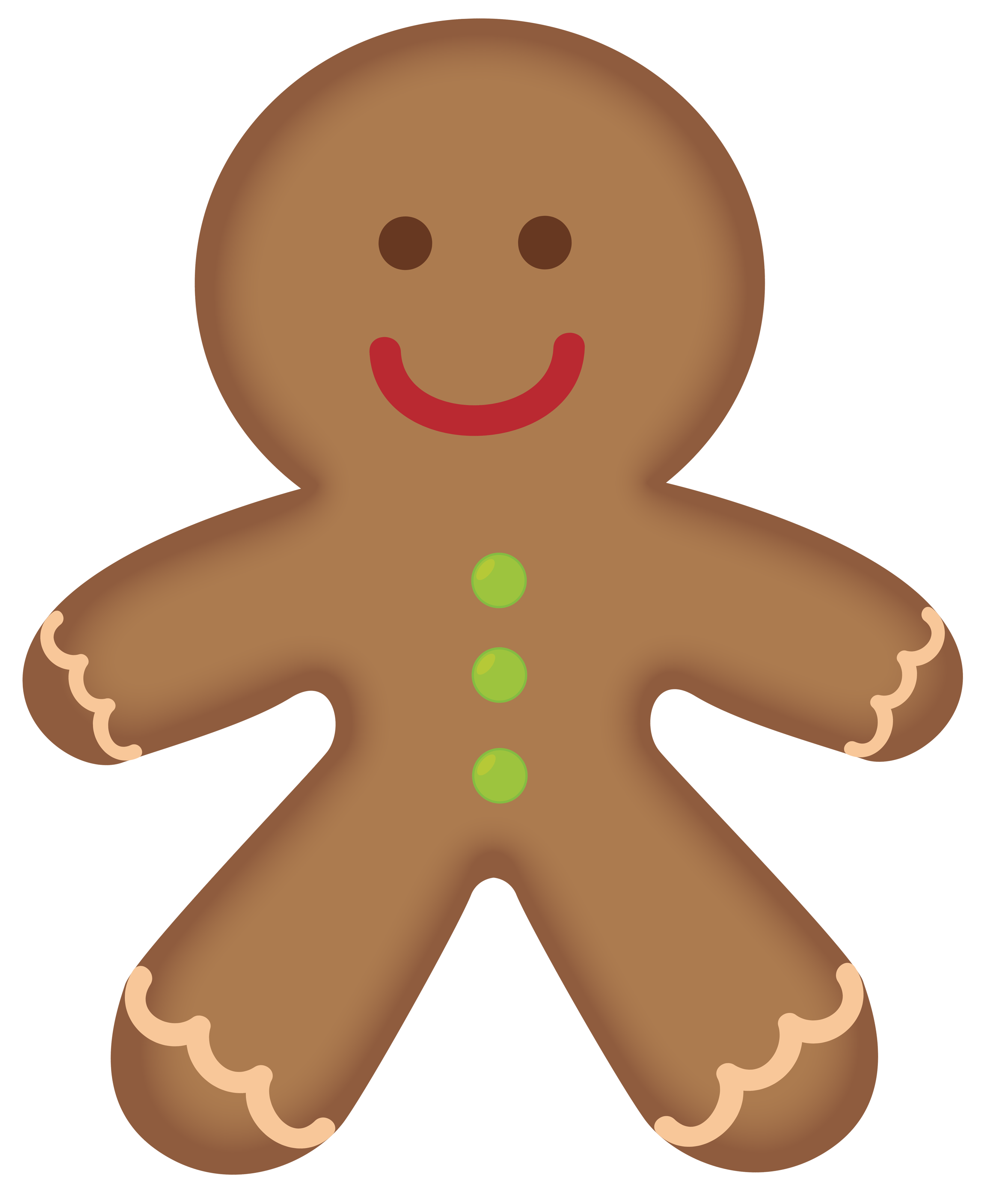 Gingerbread man clip art .