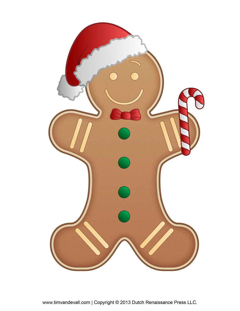 Gingerbread Man Template Clip - Clipart Gingerbread Man
