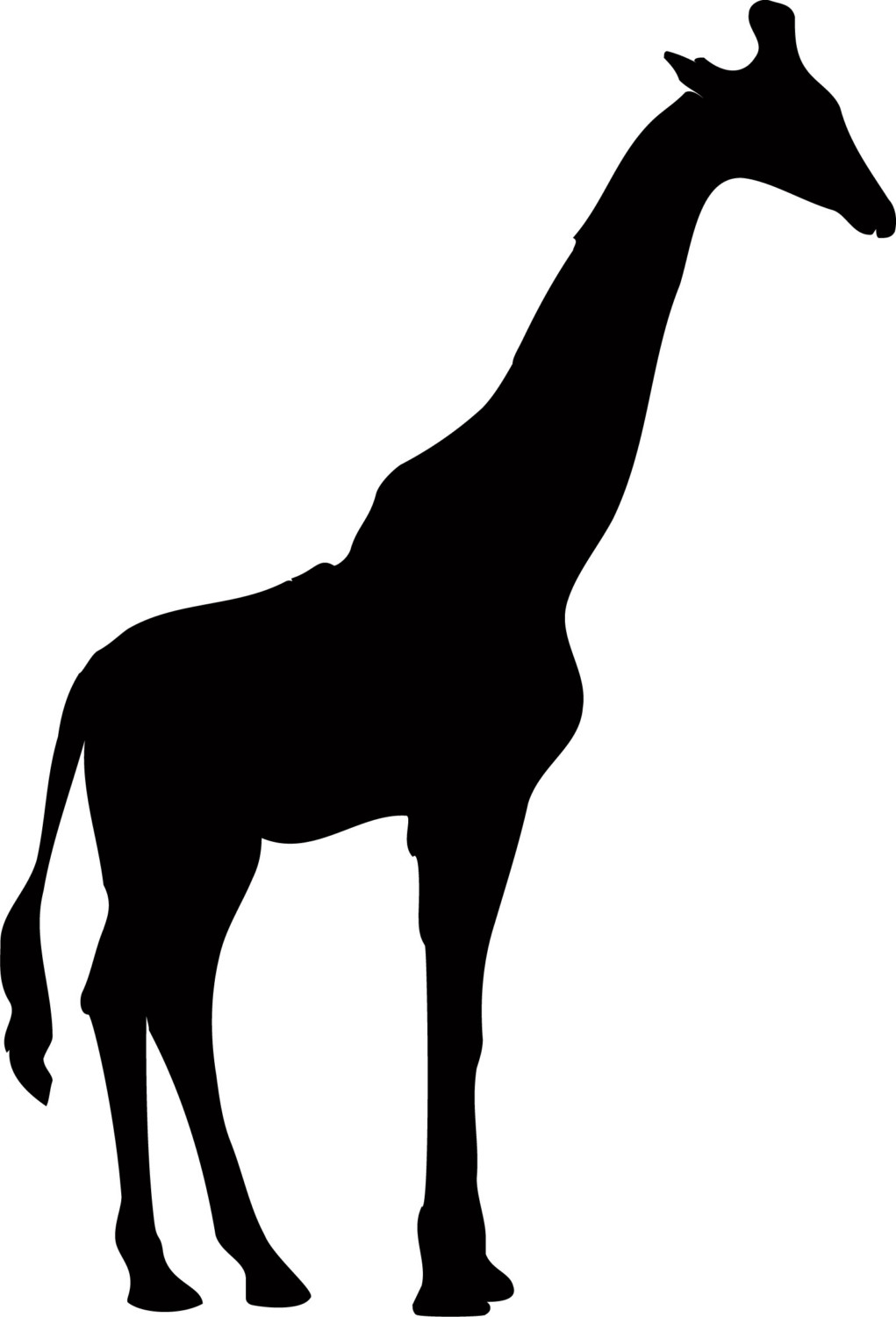 Giraffe silhouette clipart; G