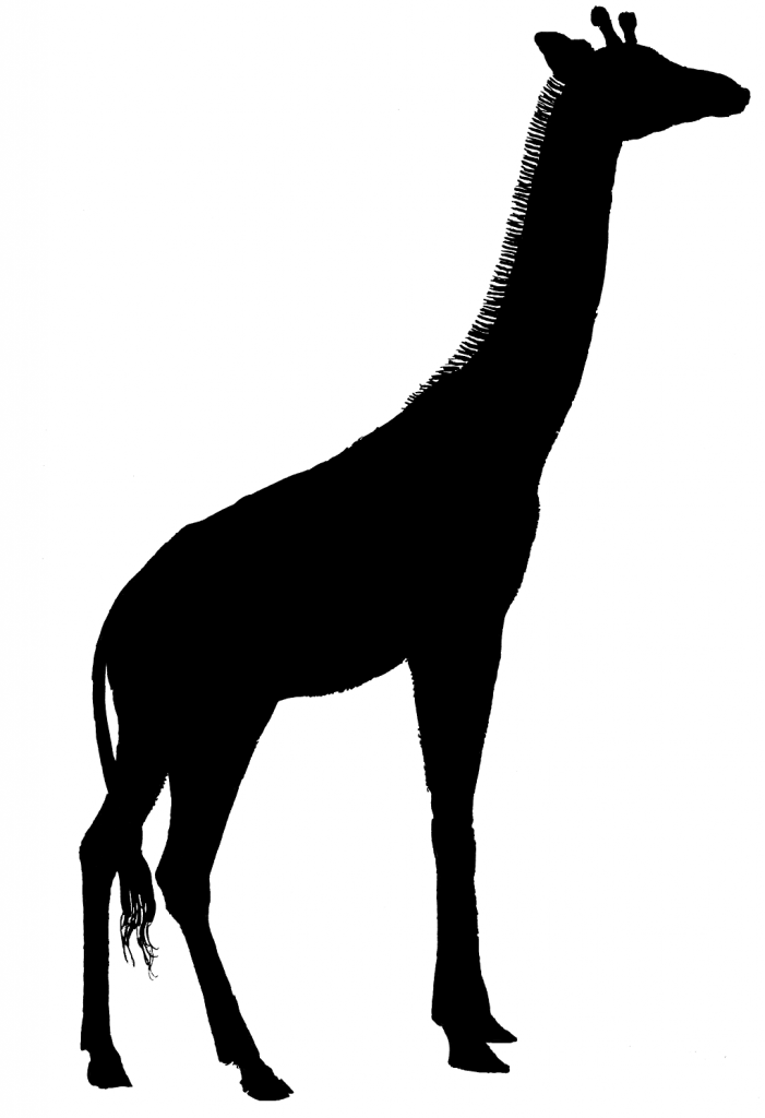 Giraffe Head Silhouette Clip 