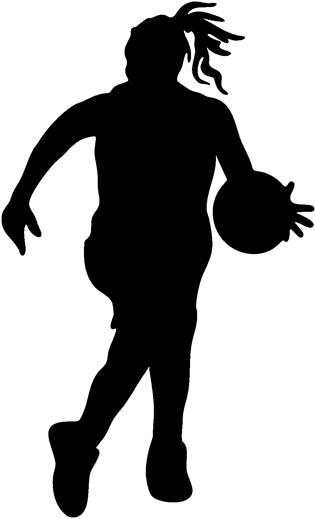 girl basketball player clipar - Girls Basketball Clipart