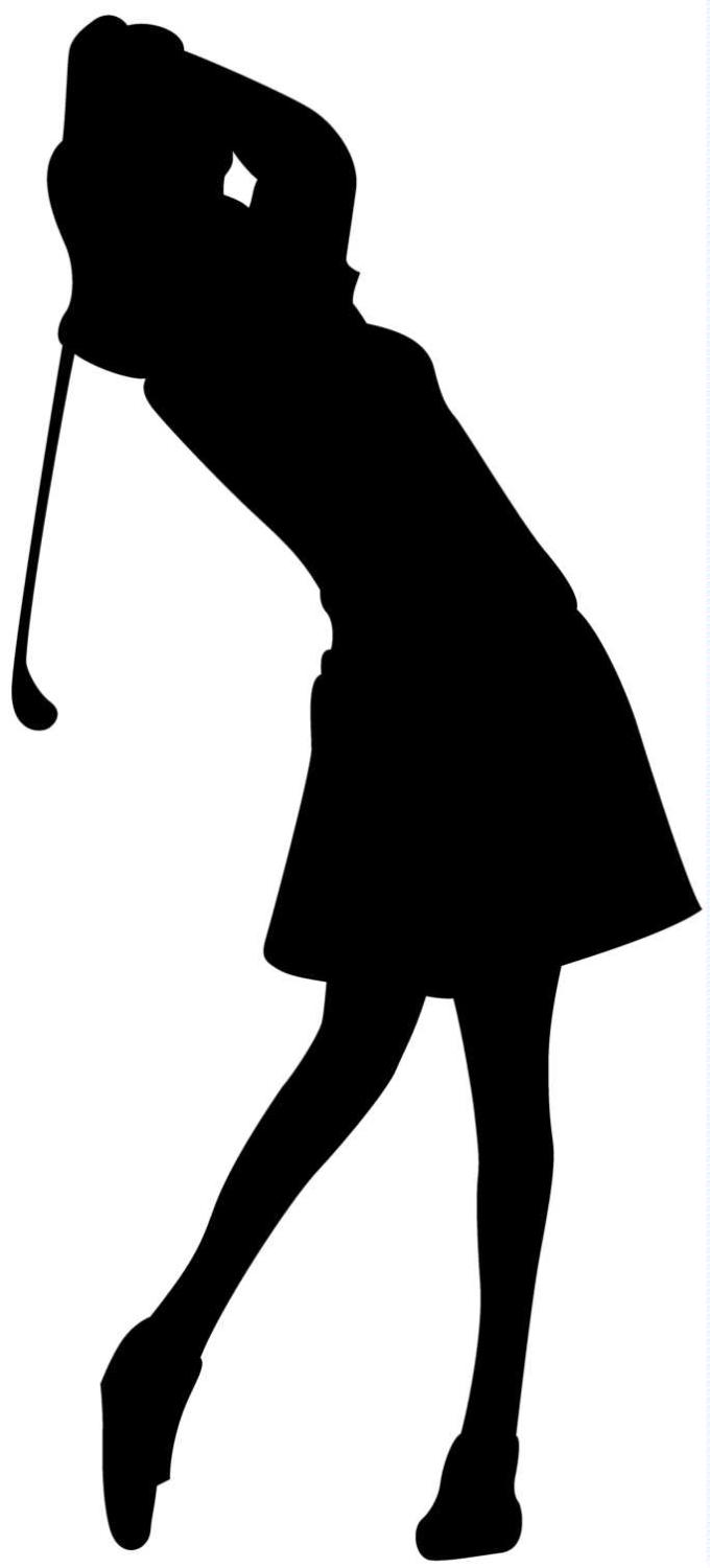 girl golf clip art