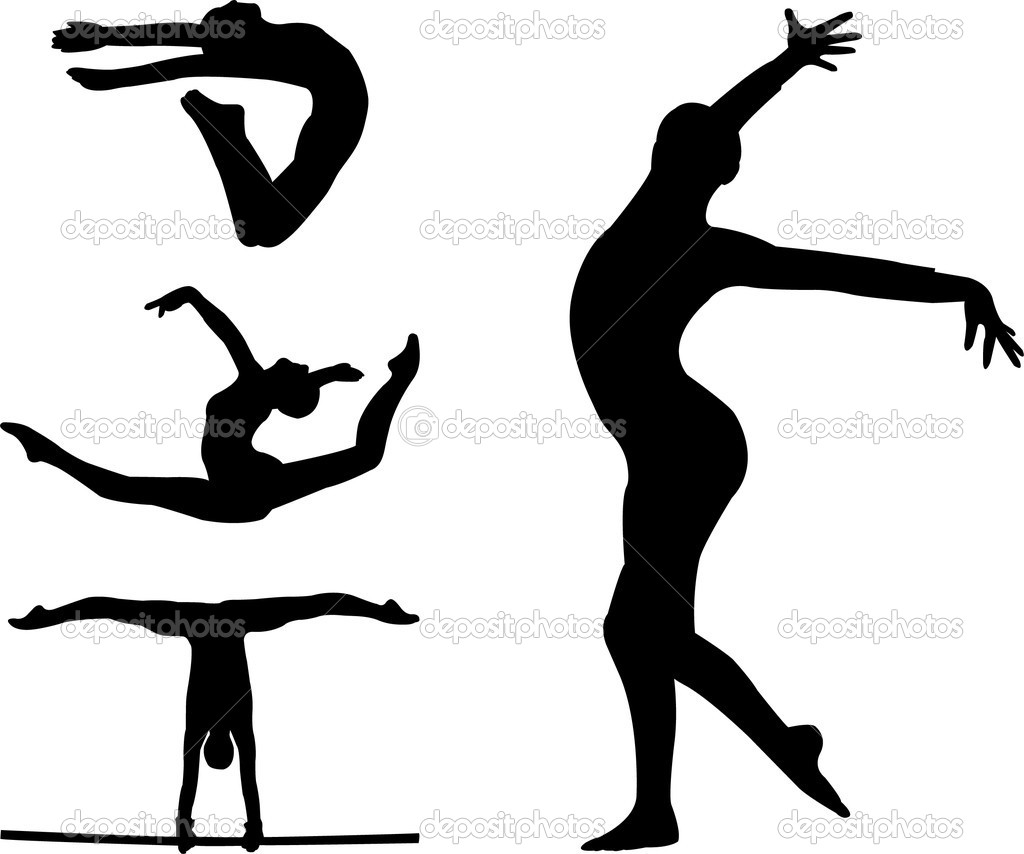 girl gymnastics clipart silho - Gymnastics Silhouette Clip Art