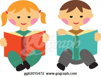 girl reading clipart - Boy And Girl Clip Art