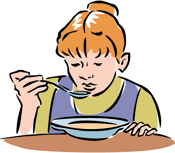 Girl Eating - Eating Clipart
