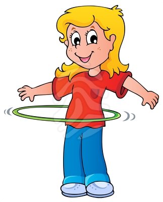 Girl Exercise With Hula Hoop Clipart Cliparts Co