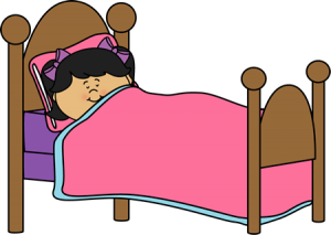Going to bed clipart