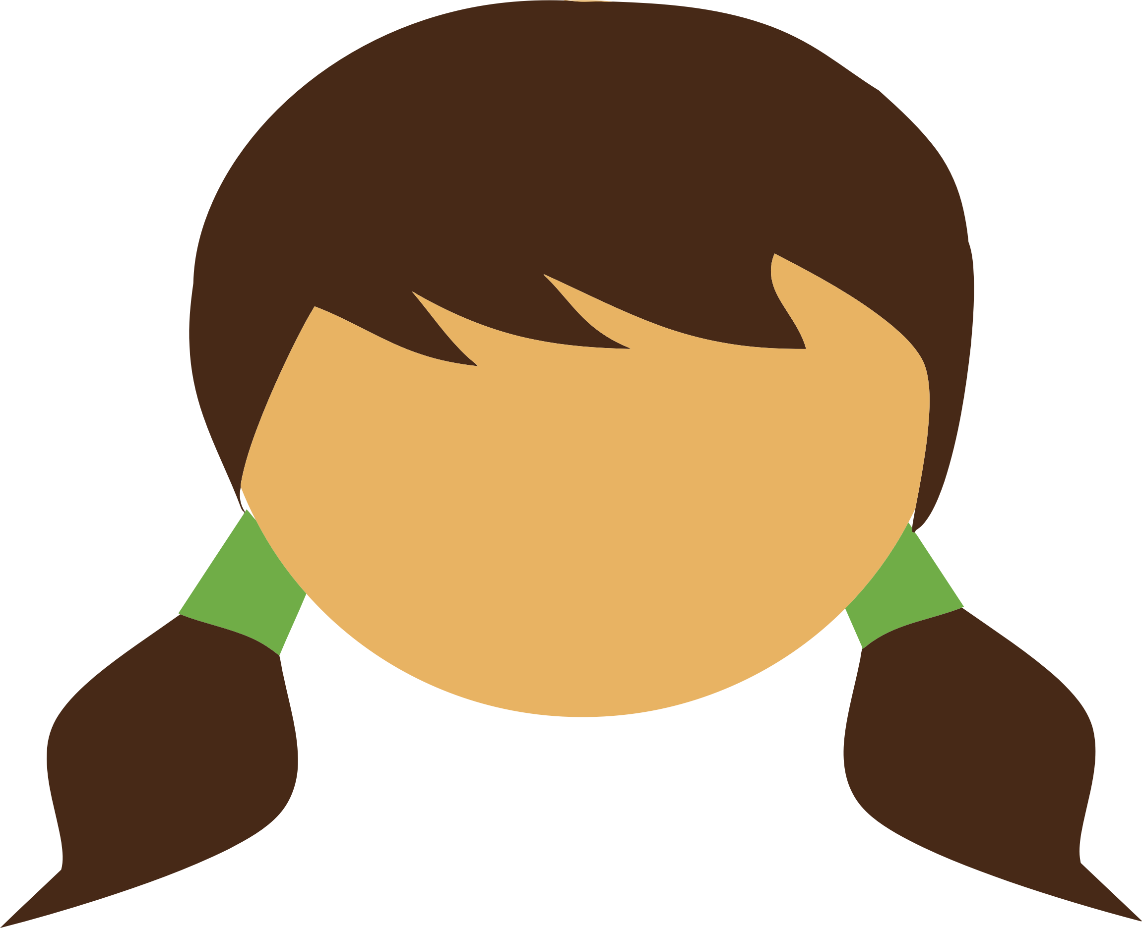 Girl Head Clipart. BIG IMAGE (PNG)