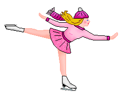 girl in pink skating right .