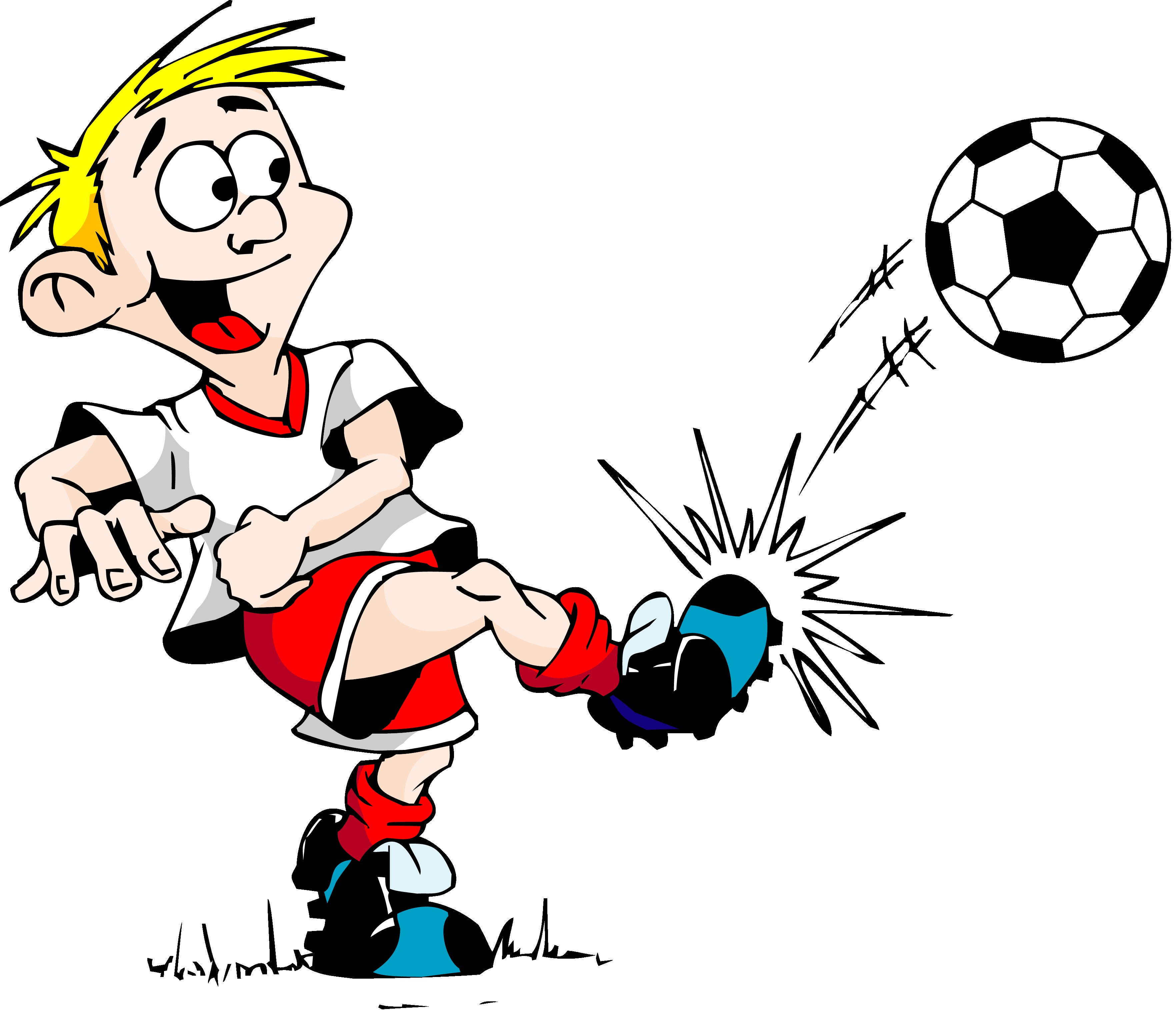 Kicking Soccer Ball Clip Art 