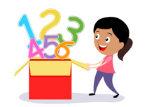Girl Opening Box Full Of Numbers Math Size: 77 Kb