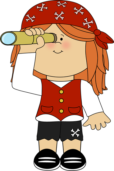 Girl Pirate with Telescope