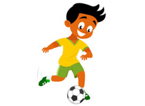 Girl Playing Soccer Kicking Ball Clipart Size: 50 Kb