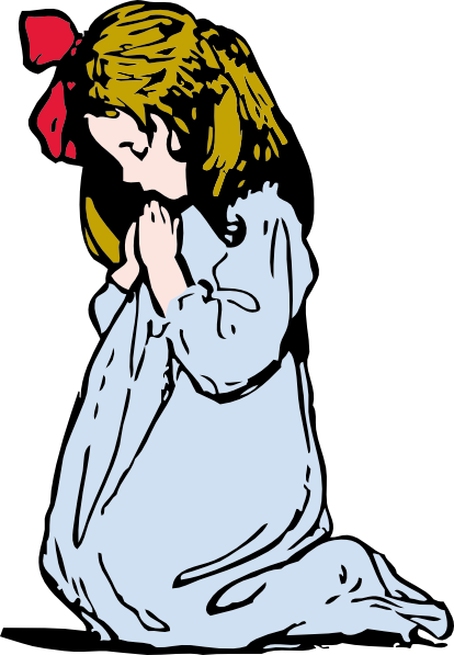 Girl Praying Clip Art At Clke - Clip Art Prayer