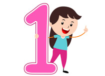 Girl Presenting Number Six Ma - Numbers Clip Art