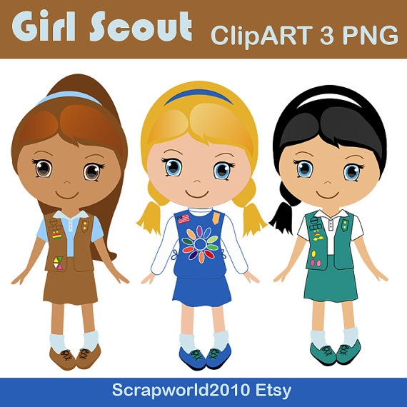 Girl Scout clip art Digital Clipart ETSY by scrapWorld2010 on Etsy, $3.99