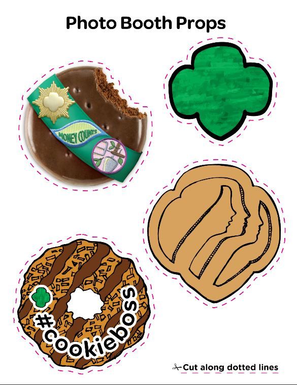 Girl Scout Cookie Photo Props - Girl Scout Cookie Clipart