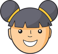 Girl Smiling Face Hits 1238 S - Girl Face Clipart