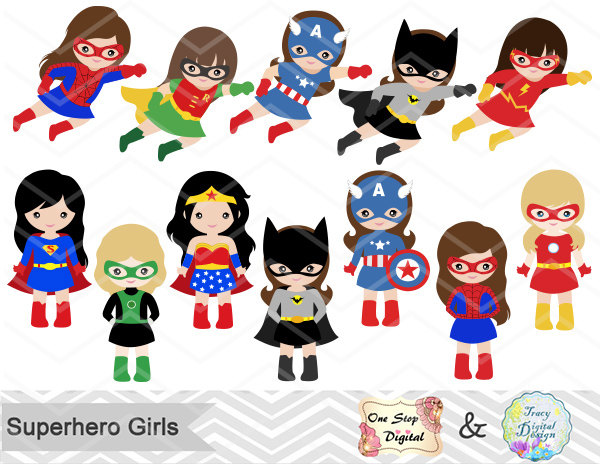 ... Girl Superhero Clip Art, Little. 