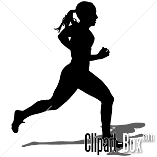 Girl Track Runner Clipart