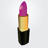 ... girl wearing lipstick; purple lipstick