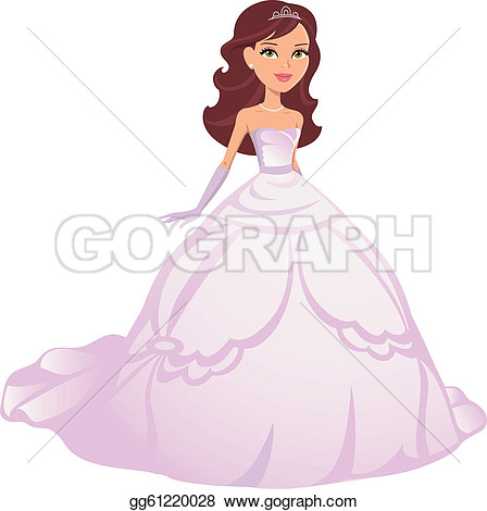 Girl Wearing Princess Gown .