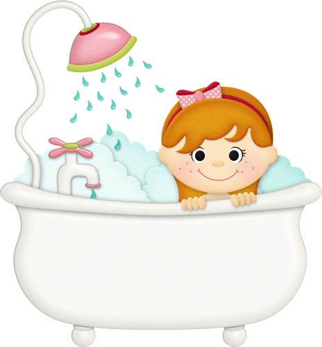 Bath Time With Little Boy .