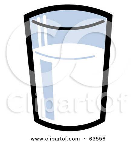 glass of milk clipart